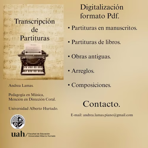 Transcripción y Digitalización de Partituras