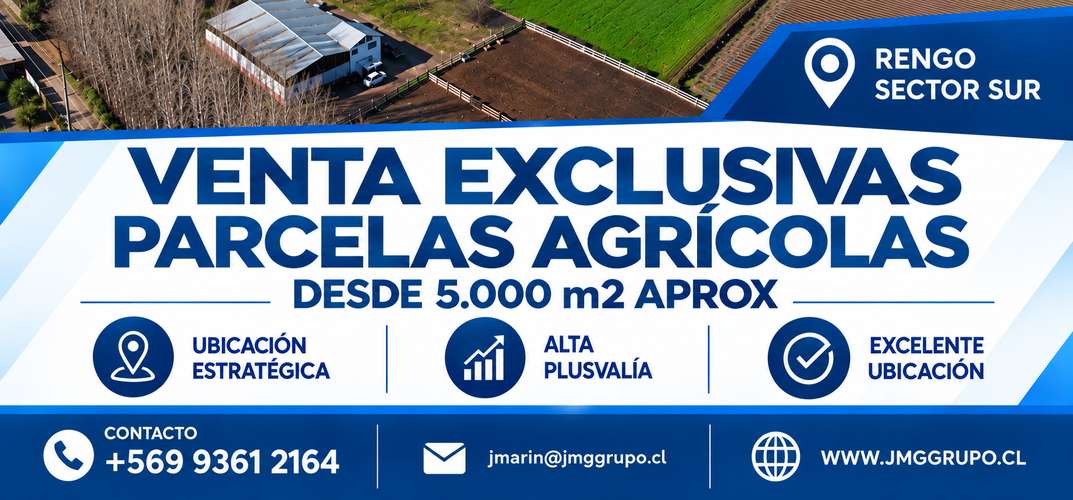 Loteo Los Álamos – Parcelas agrícolas en Rengo