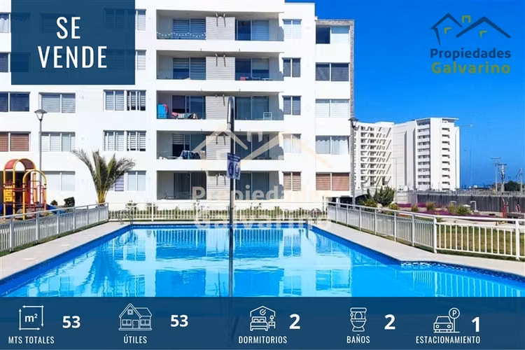 Departamento amoblado en venta de 2 dorm. en La Serena