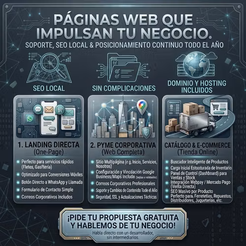 Páginas Web Profesionales y Catálogos con Mantención y SEO Todo el Año
