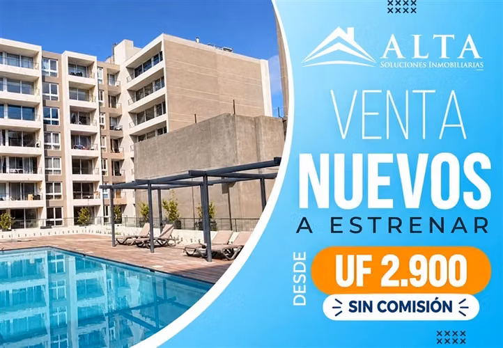 VENTA NUEVOS 1,2 y 3 dorm. Metro Vicente Valdés La Florida