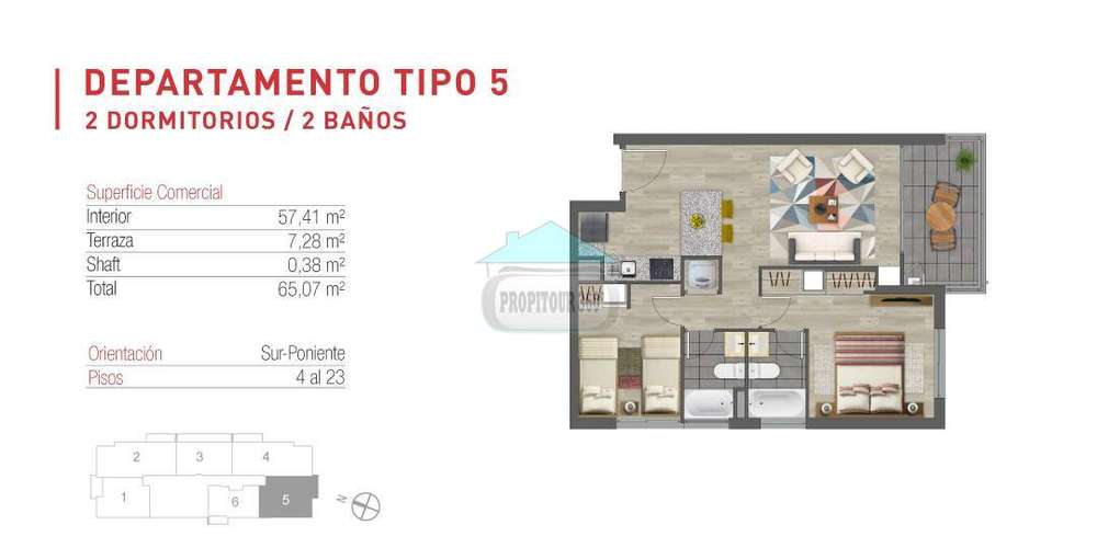 PROPITOUR 360 VENDE DEPARTAMENTOS NUEVOS VIÑA - Imagen 2