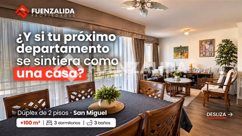 Departamento en venta de 3 dorm. en San Miguel