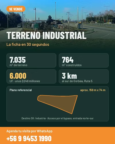 Terreno industrial 7.035 m² con aserradero y maquinaria, Gorbea