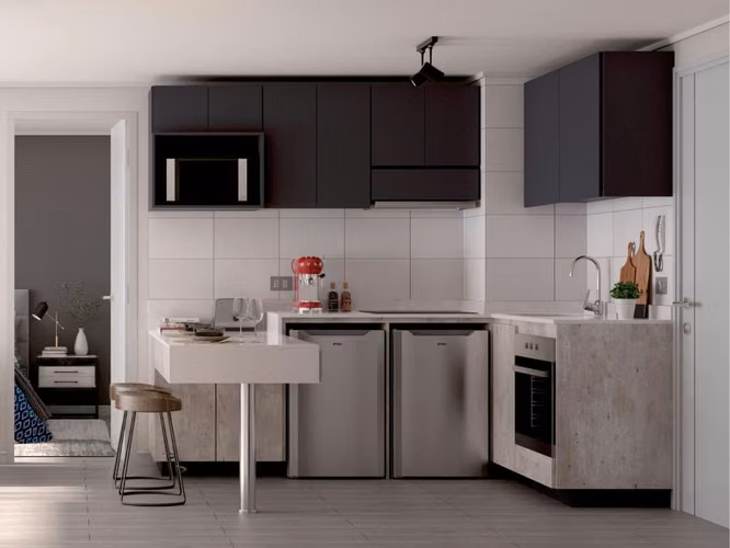 Venta Departamento Nuevo / 2 Dormitorios + 1 Baño / Barrio Italia / Santiago Centro