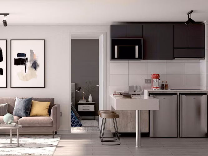 Venta Departamento Nuevo / 2 Dormitorios + 1 Baño / Barrio Italia / Santiago Centro