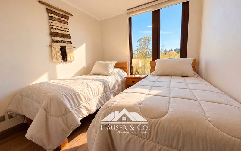 Departamento la Poza Pucón para 9 pers con vista al lago