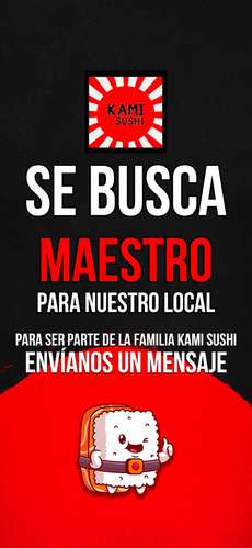 Tome VENDEDORA AYUDANTE MAESTRO SUSHERO