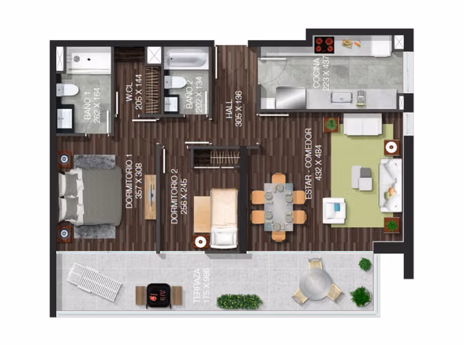 Exclusivo 2 Dorm. 2 Baños. Estac. Bodega. Providencia - Imagen 3
