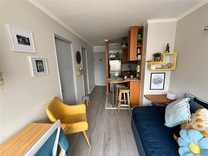 Departamento Amoblado en arriendo de 1 dorm. en Santiago