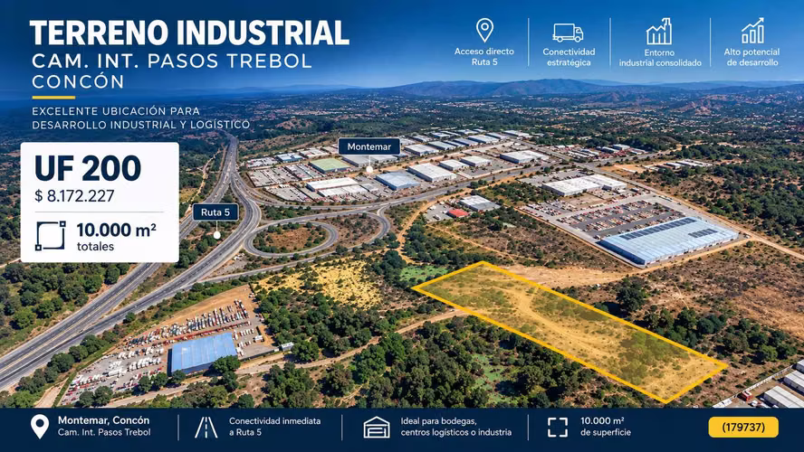 5000mts -INDUSTRIAL- 63.3 UF LADO EMPRESA NEFAB (179737)