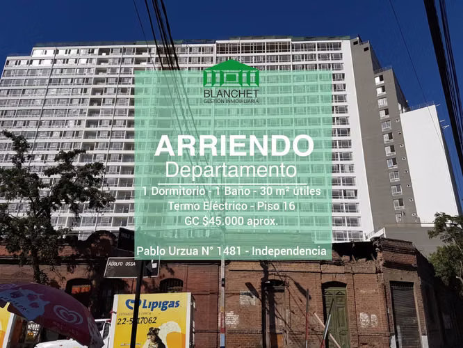 Arriendo Departamento 1d/1b Independencia (184866)