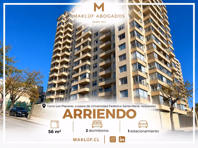 Departamento 2 dormitorios en arriendo, cercano a U. Federico Santa María, Valparaíso