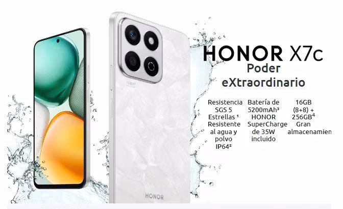 Celular Honor X7c 256GB/8GB Blanco Liberado - Imagen 3