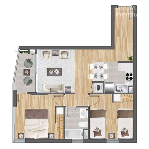 Departamento Vista al mar 2D1B1Est1Bod AMOBLADO - Imagen 10