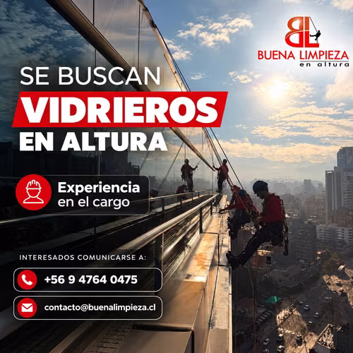 Vidriero en Altura/Técnico Vertical