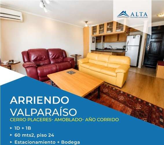 Depto ARRIENDO AÑO CORRIDO AMOBLADO 1dor1baño+E+B - Imagen 1