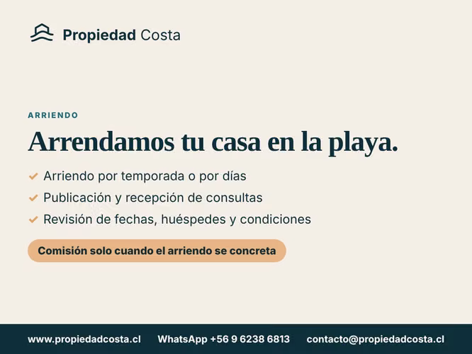 Buscamos, Arrendamos, Administramos o vendemos tu casa o parcela en el litoral central