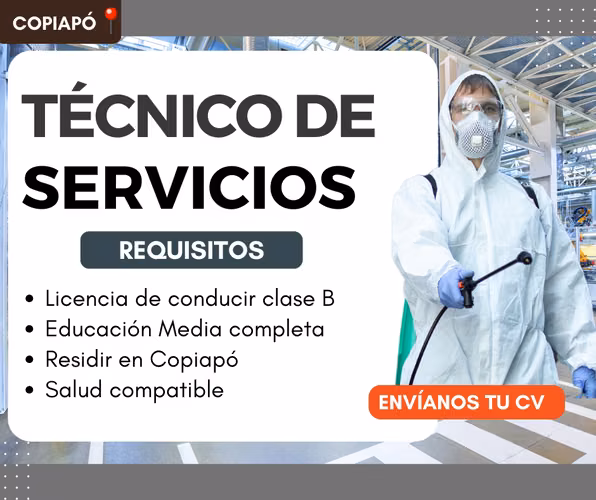 TÉCNICO EN CONTROL DE PLAGAS - COPIAPÓ