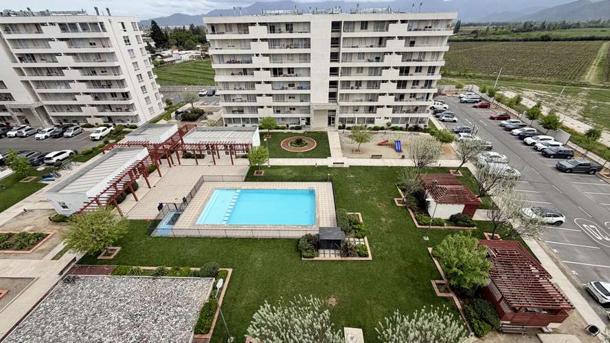 Departamento en Rancagua con piscina, balcón y excelente conectividad