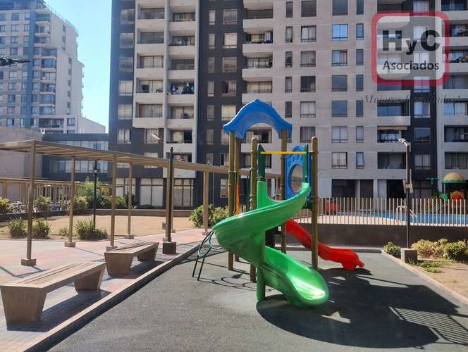 Depto. nuevo 1D/1B con balcón en edificio full equipamiento