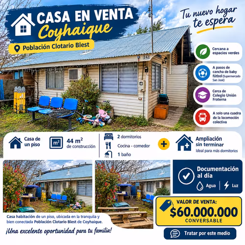VENTA CASA EN COYHAIQUE REGION DE AYSEN