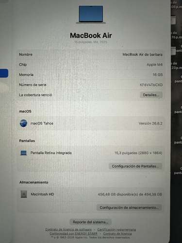 MacBook air M4 15.3