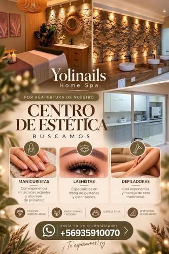 Manicurista/ lashista/ cosmetologa / depiladora de cera tradicional