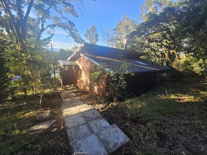 CABAÑA EN MEDIA HECTAREA DE BOSQUE NATIVO EN EL REBELLIN
