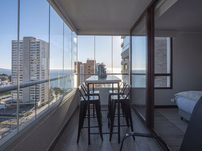 Depto 2D/2B amoblado con vista al mar, Reñaca, piso 15 - Imagen 17
