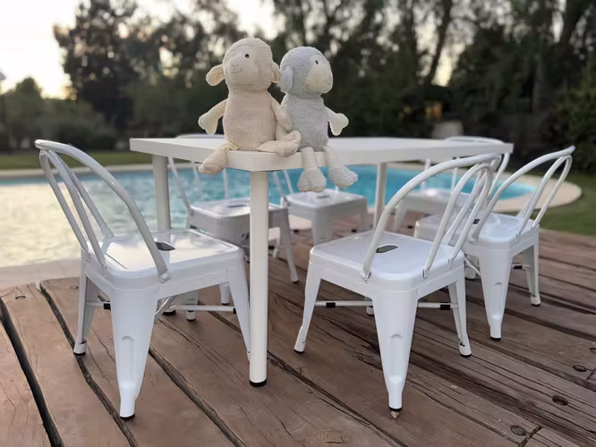 Castillo Inflable Blanco + Motor + Pelotitas + Muebles (Usado)