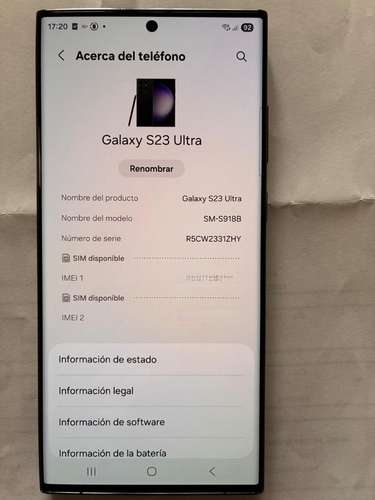 Venta Samsung S23 Ultra 256 gb - Imagen 3