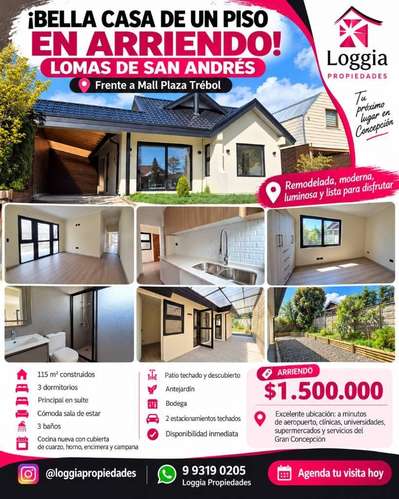 Casa un piso Lomas San Andrés totalmente modernizada 4d/3b/2e
