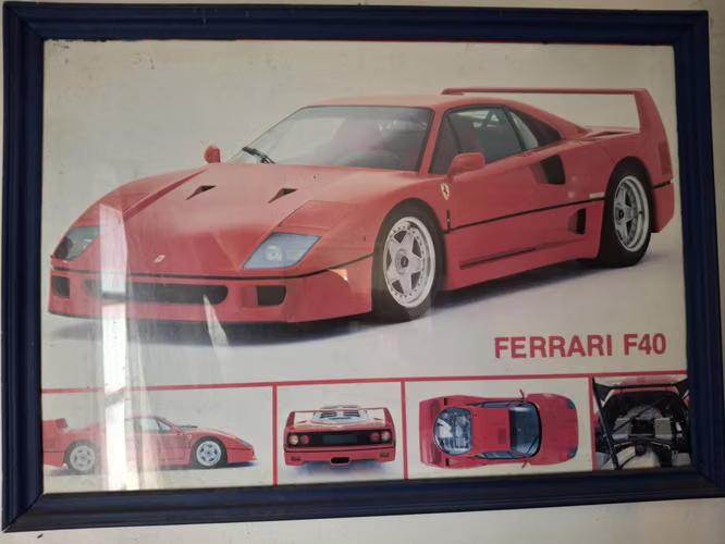 Ferrari F40 Poster encuadrado