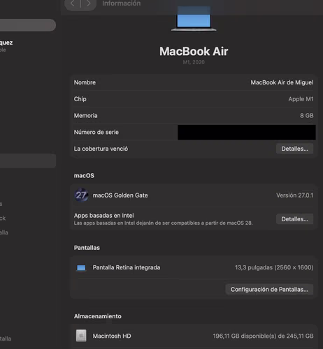 MacBook Air M1 8GB RAM, 256GB SSD - Imagen 8