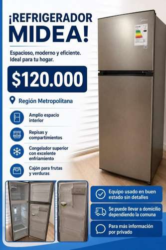 SE VENDE REFRIGERADOR MIDEA