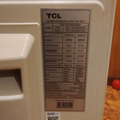 Aire Acondicionado TLC TAC-12CHSA/XA61
