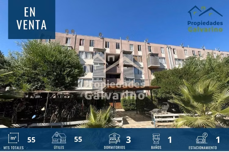 Departamento en venta de 3 dorm. en Quilicura