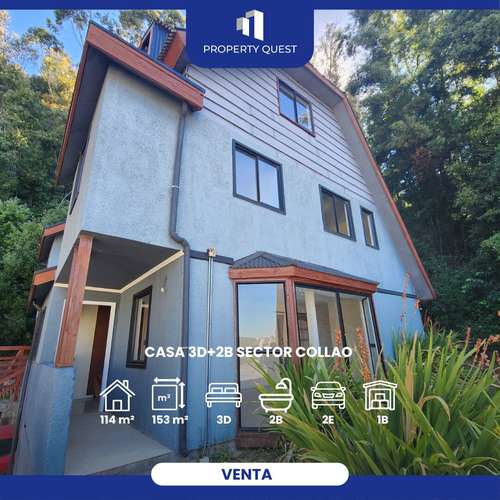 VENDE AMPLIA CASA 3D+2B COLLAO CONCEPCIÓN