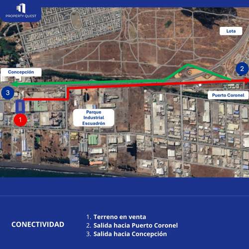 VENTA AMPLIO TERRENO INDUSTRIAL PARQUE ESCUADRON - CORONEL - Imagen 3