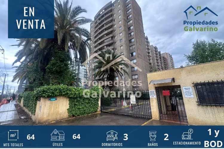 Departamento en venta de 3 dorm. en Conchalí