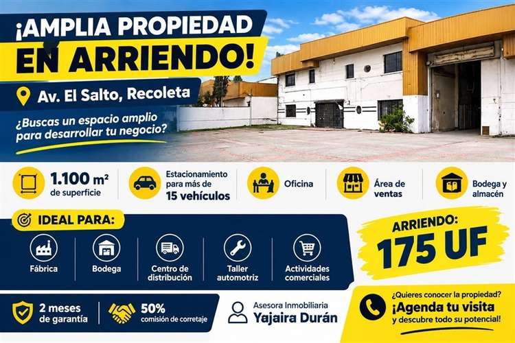Industrial en arriendo en Recoleta el salto