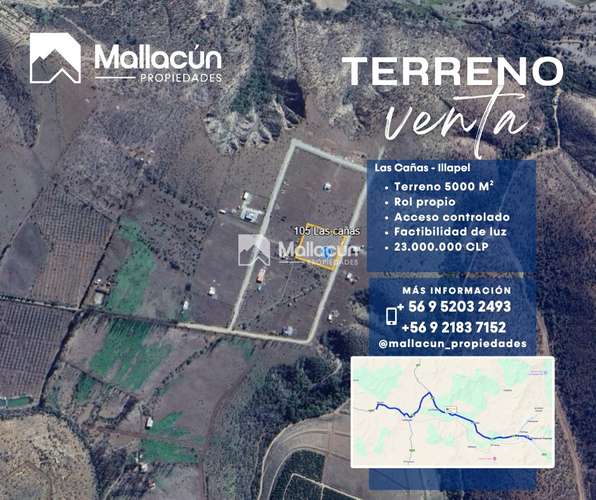 Terreno en Venta en Las Cañas 1, Illapel
