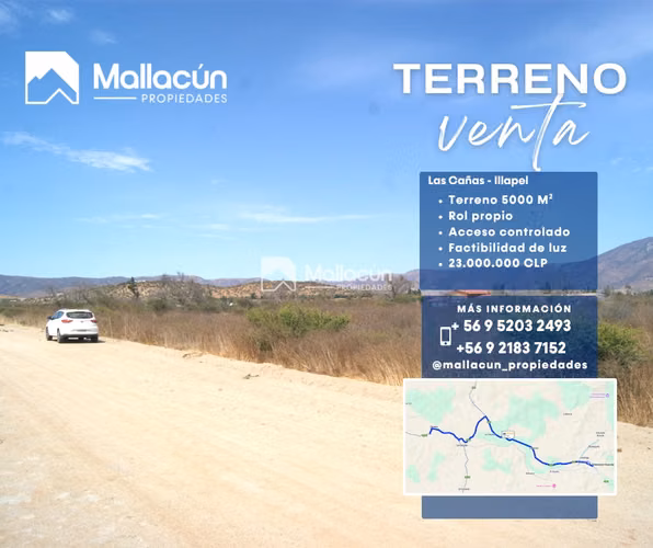 Terreno en Venta en Las Cañas 1, Illapel
