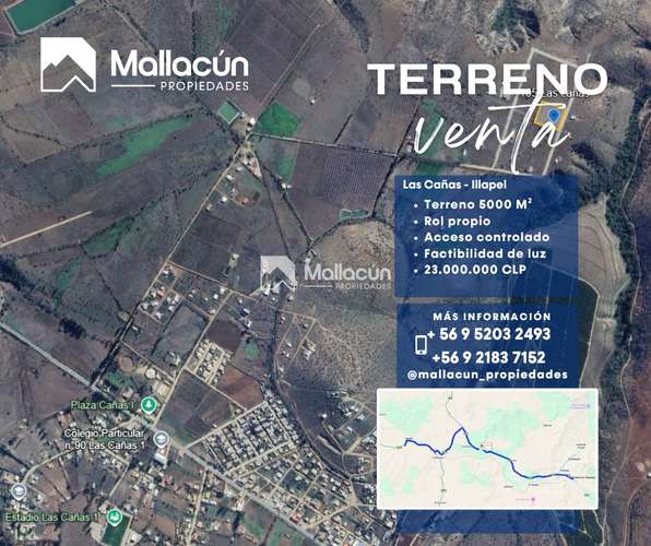 Terreno en Venta en Las Cañas 1, Illapel
