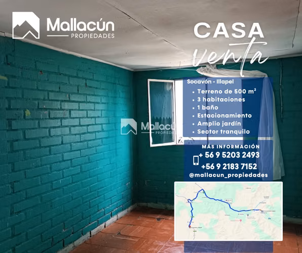 Casa en VENTA - Socavón, Illapel