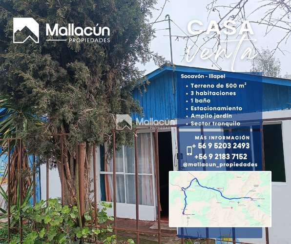 Casa en VENTA - Socavón, Illapel
