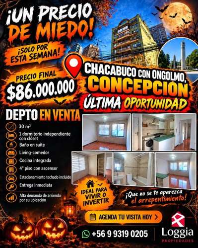 Vendo departamento calle Chacabuco  1d/1b/1e a 3 cuadras UDEC