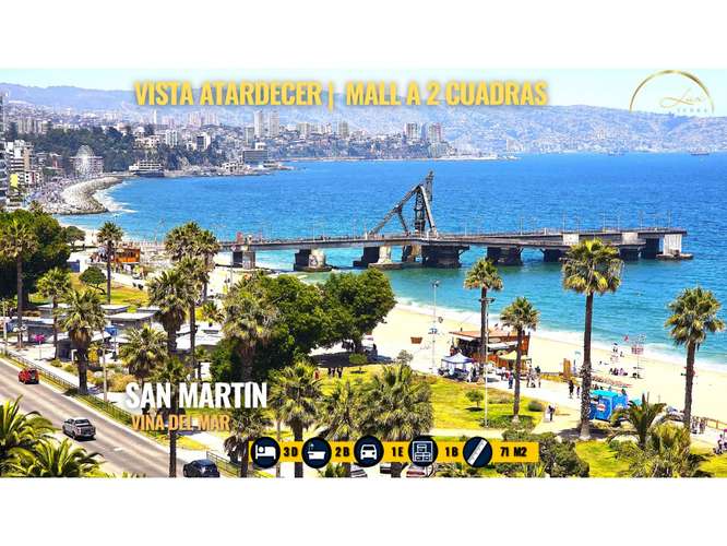 San Martín | Primera línea al mar | Mall a 2 cuadras | 3D 2B 1est y 1 bod.