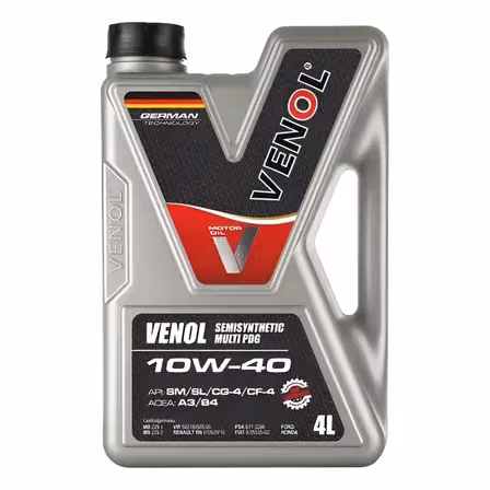 CAJA 4 BIDONES ACEITE DE MOTOR VENOL 10W40 4Lt